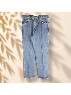 New Bulwark Jeans Men 36*34 Blue Denim Medium Wash Mid Rise Pleated Straight